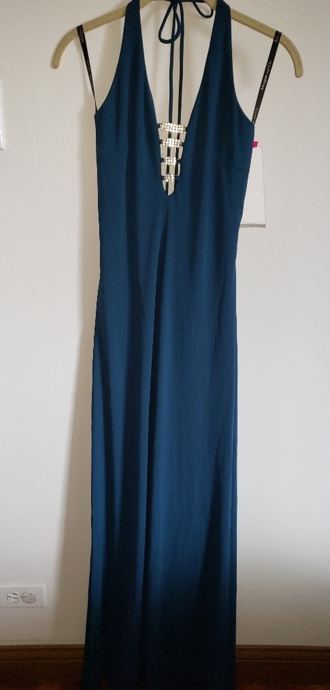 Long teal dress